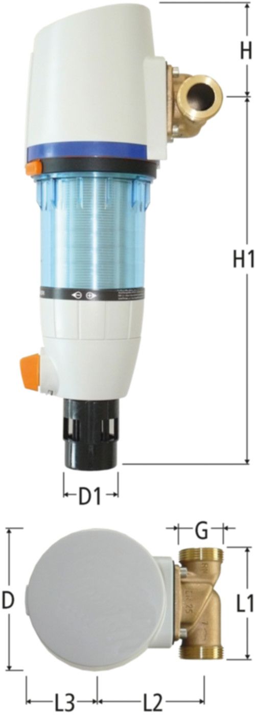 Aquapro Fil DN 50 G 23/8" 18100.39 rückspülbar, ohne Verschraubungen - Nussbaum Armaturen