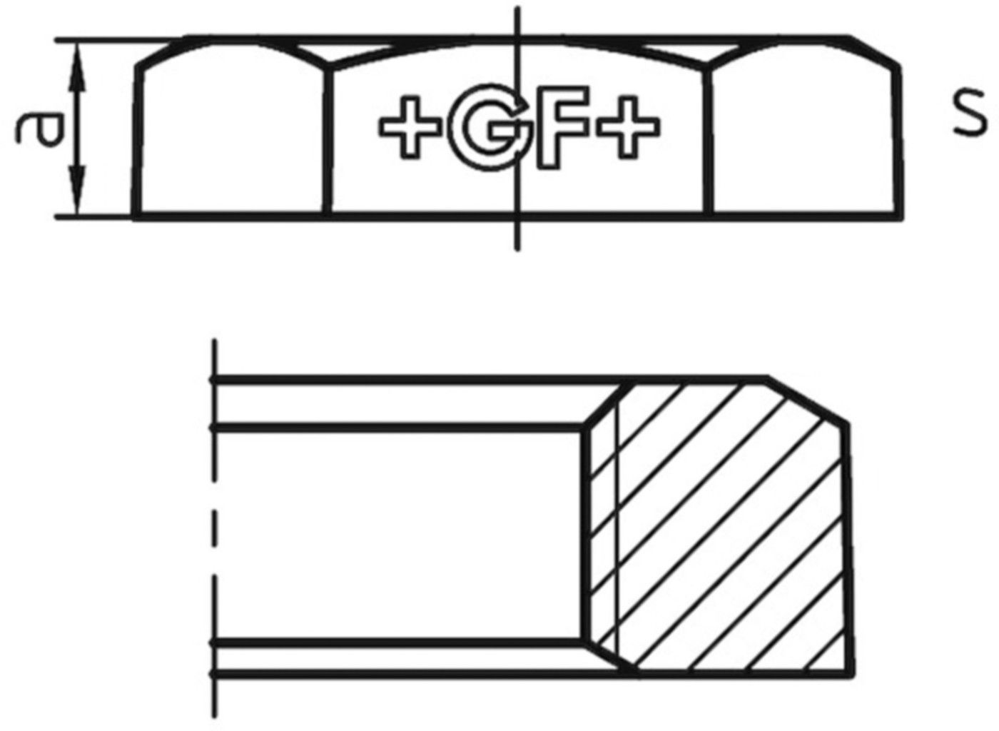 Gegenmutter 310 V 1/8" 770 310 201 - GF verz. Tempergussfittings