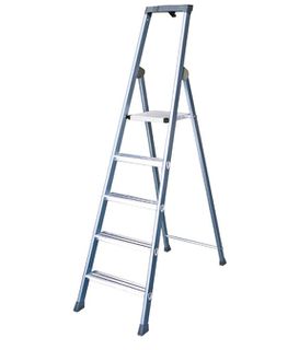 HB Stufenstehleiter eloxiert, Typ 408
