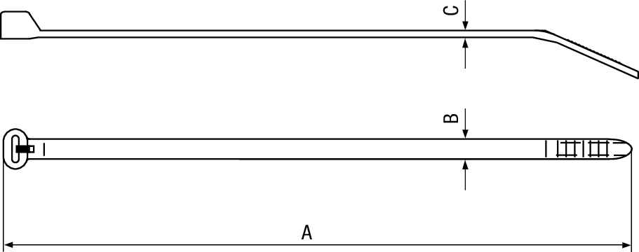 Kabelbinder ABB Ty-Rap® 6.6 NATUR BN22822 TY234M - Kabelbinder PA