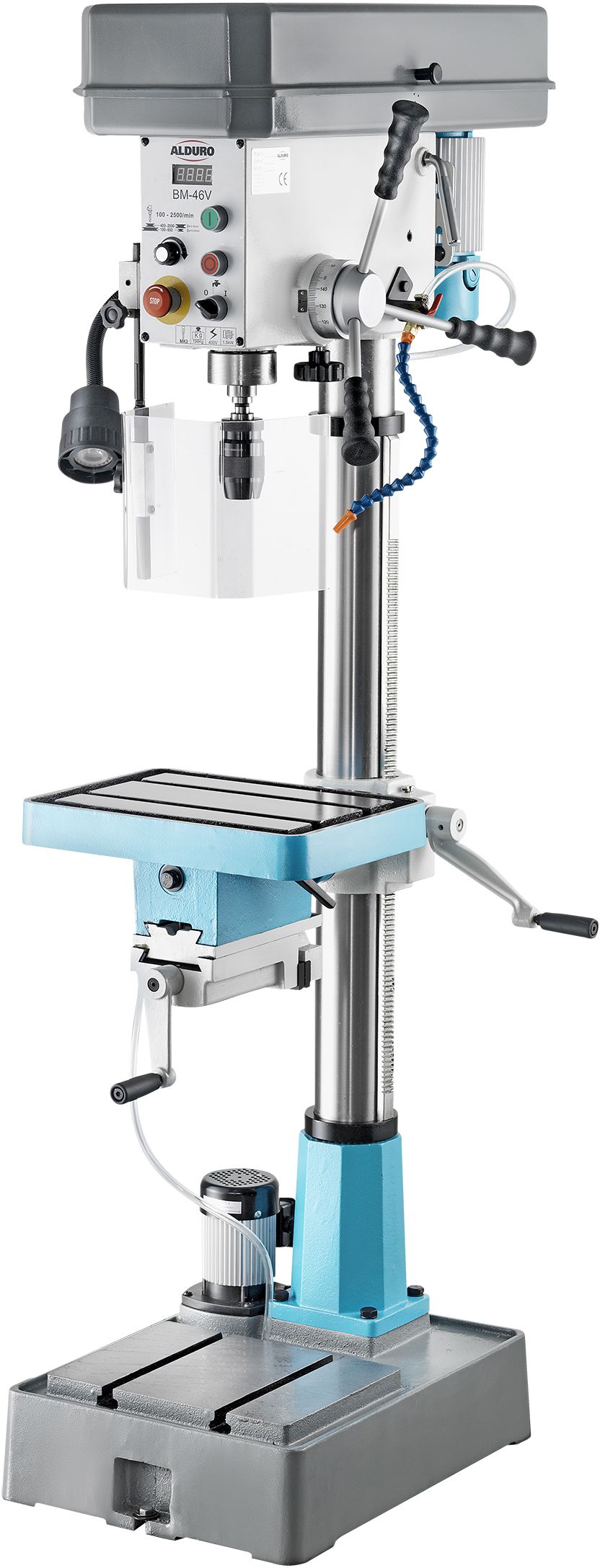 ALDURO Säulenbohrmaschine BM-46V MK3, 400Volt/0.75 kW, 100-2500u/min - Bohren