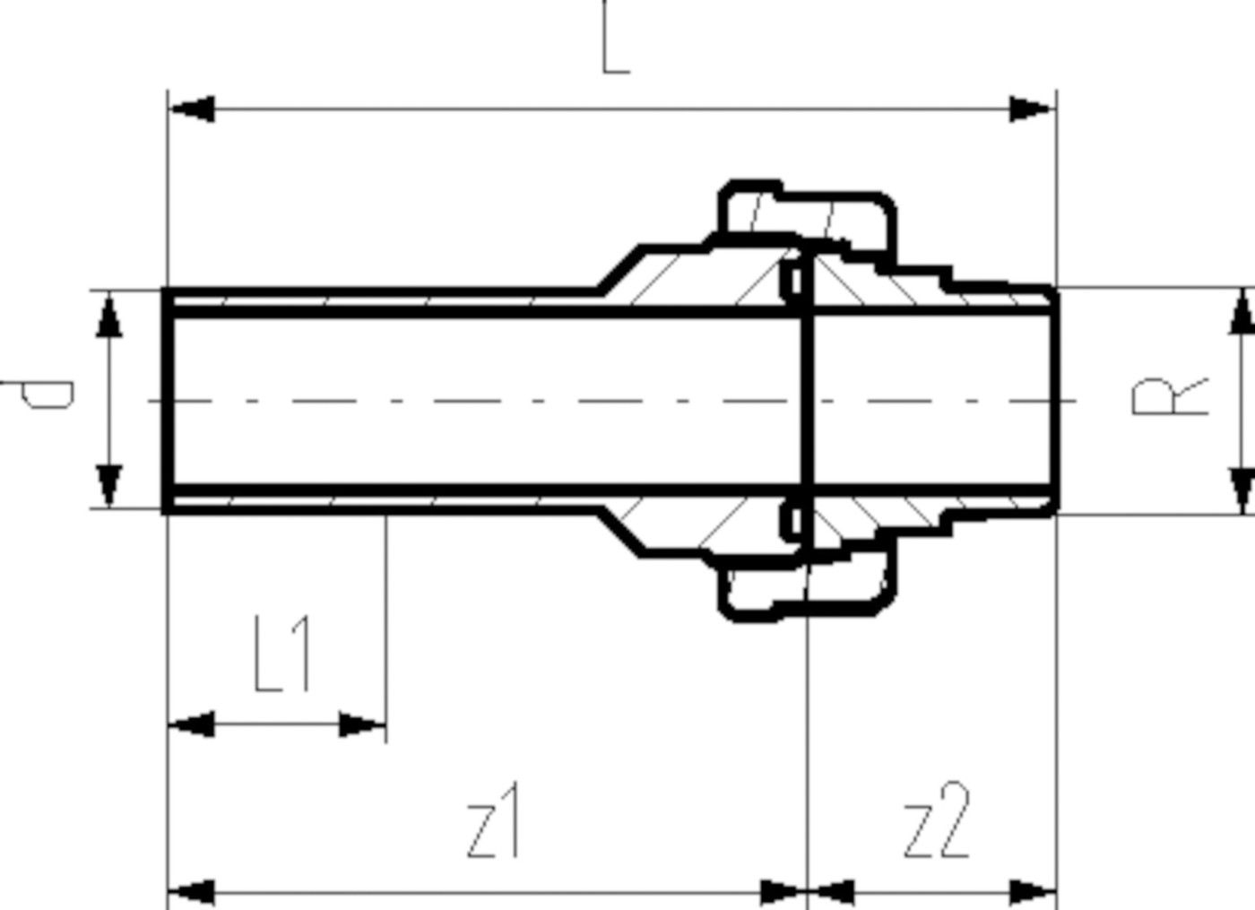 COOL-FIT Übergangsverschr. m/AG 50x11/2" PE / Edelstahl 738 544 710 - GF COOL-FIT 2.0