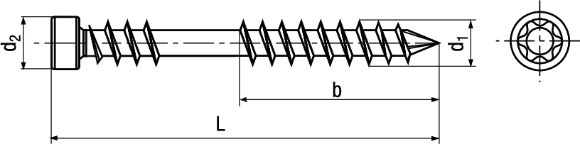 SPAX® Weg+Steg I-6rund INOX A4 BN20926 8 x 120 / 50 (T40) - Bossard Schrauben