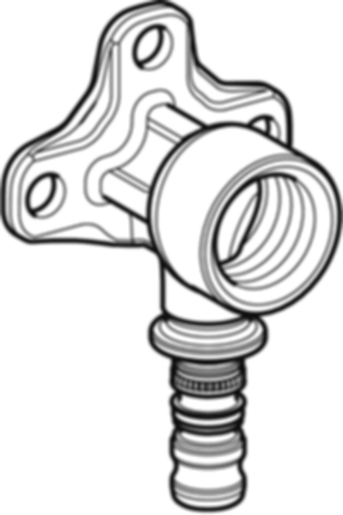 Anschlusswinkel 90° 16mm- 1/2" L1=78mm unterputz 601.296.00.5 - Geberit-Mepla-Formstücke