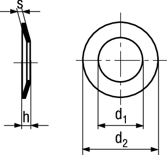 Spannscheiben Federst phosphatiert BN1374 DIN6796 M4/4,3/9/1 - Bossard Schrauben