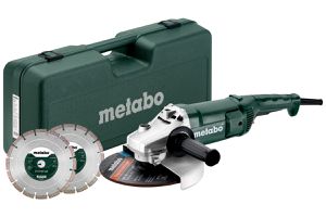Winkelschleifer, Set WE 2200-230 2'200 Watt inkl. 2 Diamant-Trennscheiben - Metabo Elektrowerkzeuge