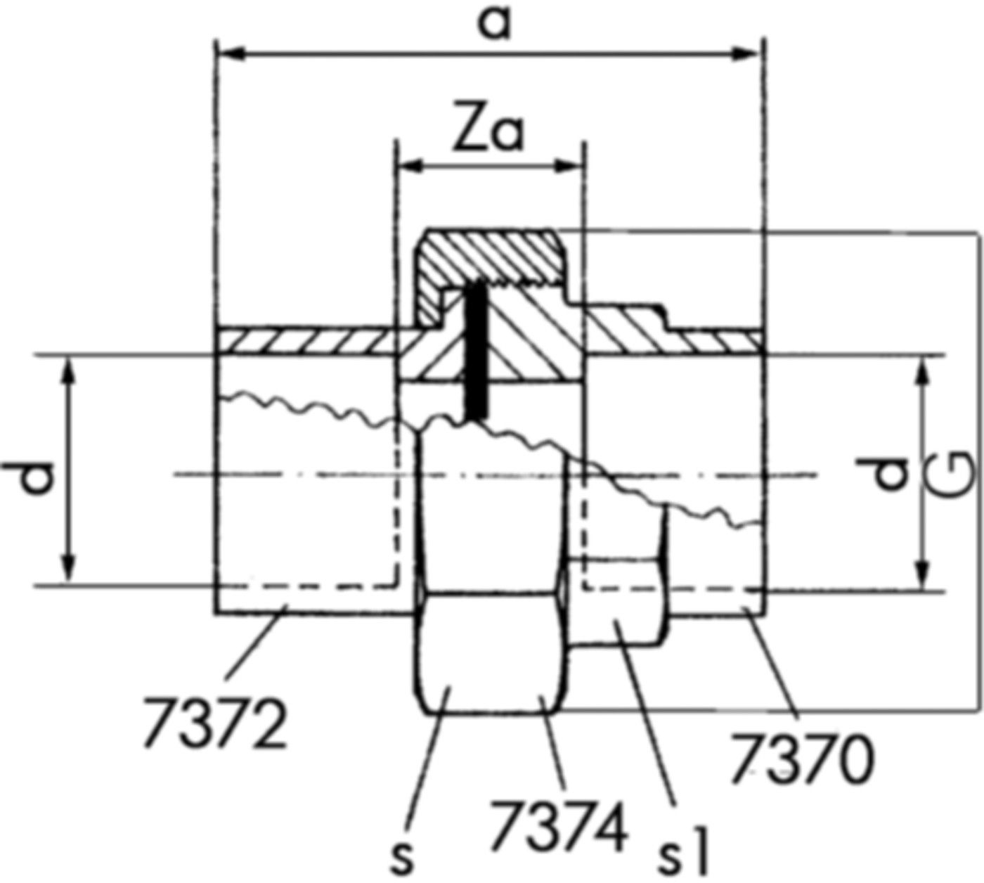 Löt-Verschraubung 7330 28 mm 767 330 010 - GF Lötfittings