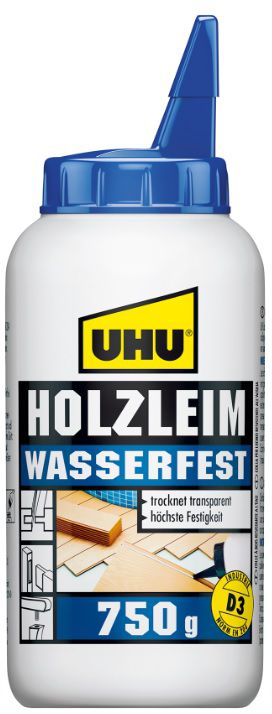 UHU Holzleim, Wasserfest 750g, in Flasche - Kleben