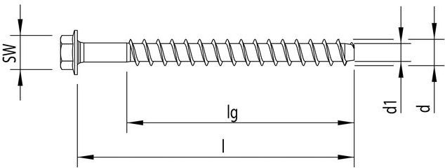 MULTI-MONTI Betonschrauben, MMS-S-V4A 6-kant, rostfrei A4, Ø 10.0 x 85mm - Beton- und Maurerschrauben