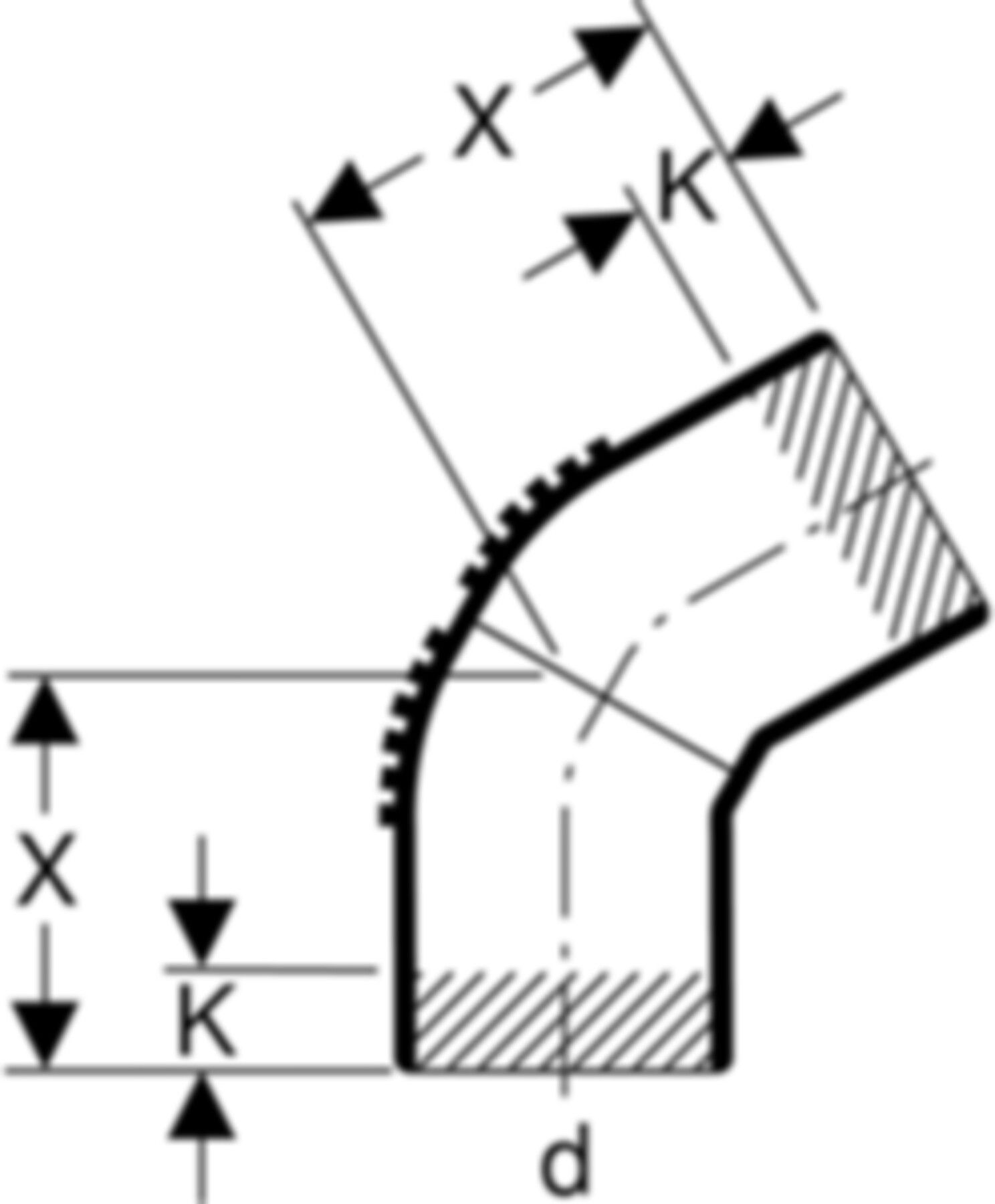 Bogen 60° d 135mm 312.600.14.1 - Geberit-PE-Silent-Formstücke