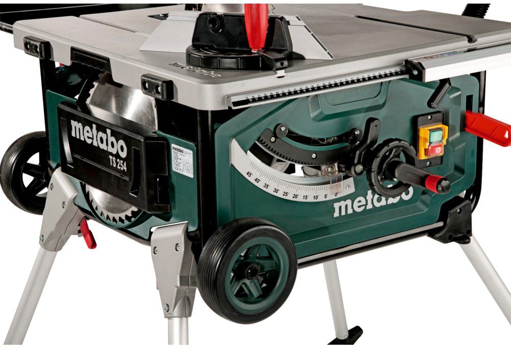 Tischkreissäge mit Trolleyfunktion TS 254 M 230V, 2000W, Ø 254mm, 33.4kg - Metabo Elektrowerkzeuge