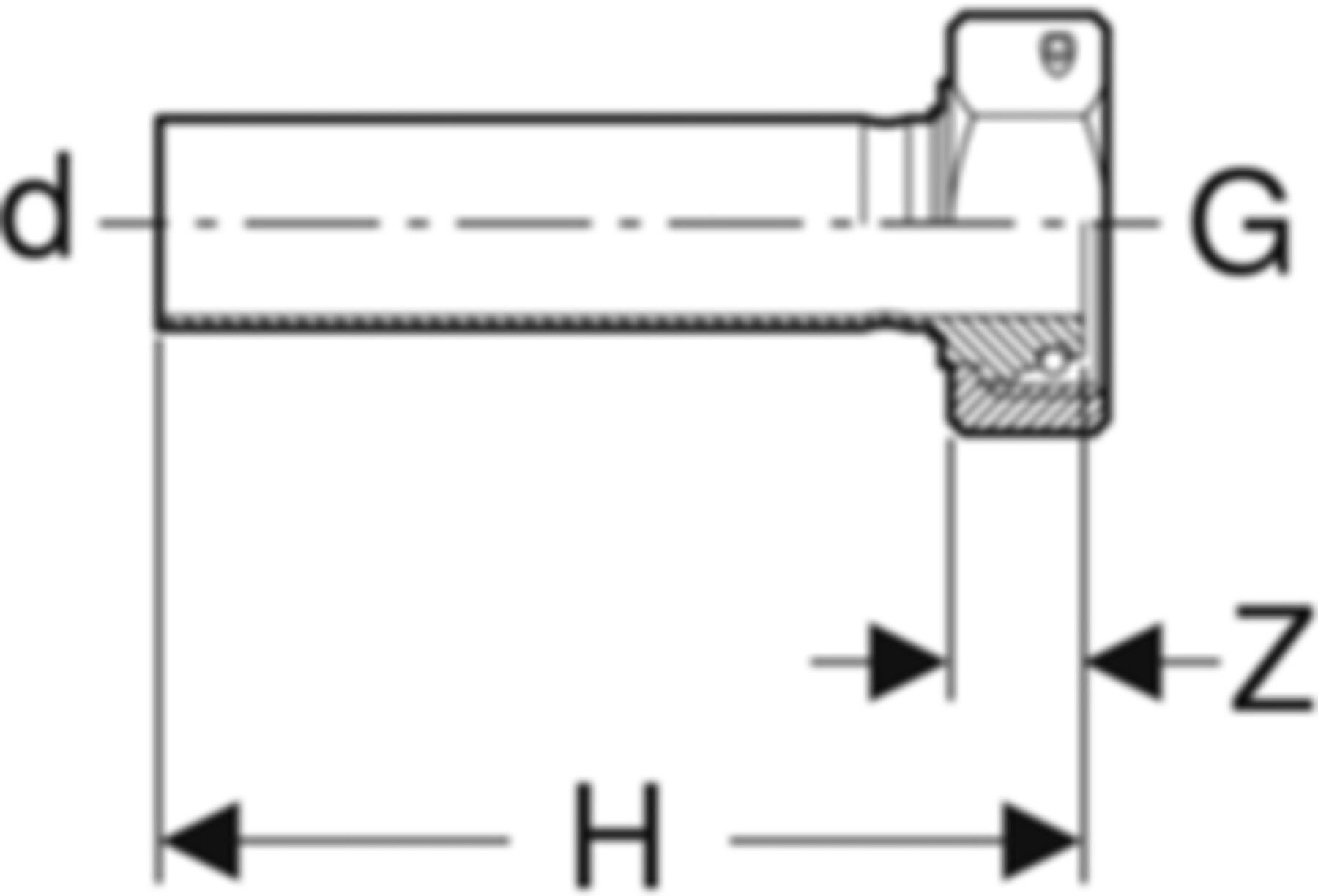 Übergangsverschraubung 28 x 13/8" 34214 mit Steckende, konisch dichtend - Mapress-Gas-Formstücke