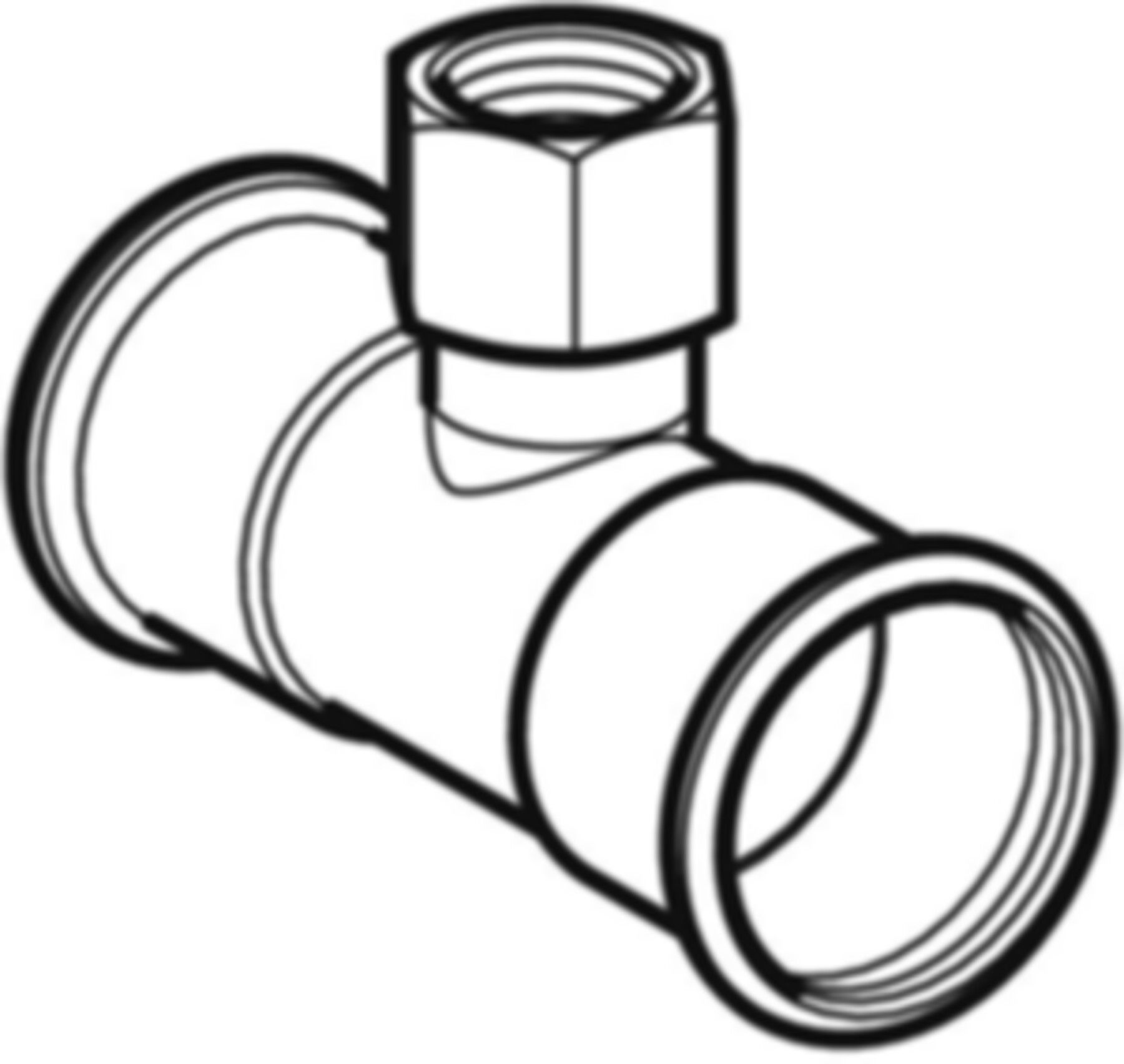 T-Stück m/IG 35mm-3/4"-35mm 31313 - Mapress-Sanitär-Presssystem-Formstücke