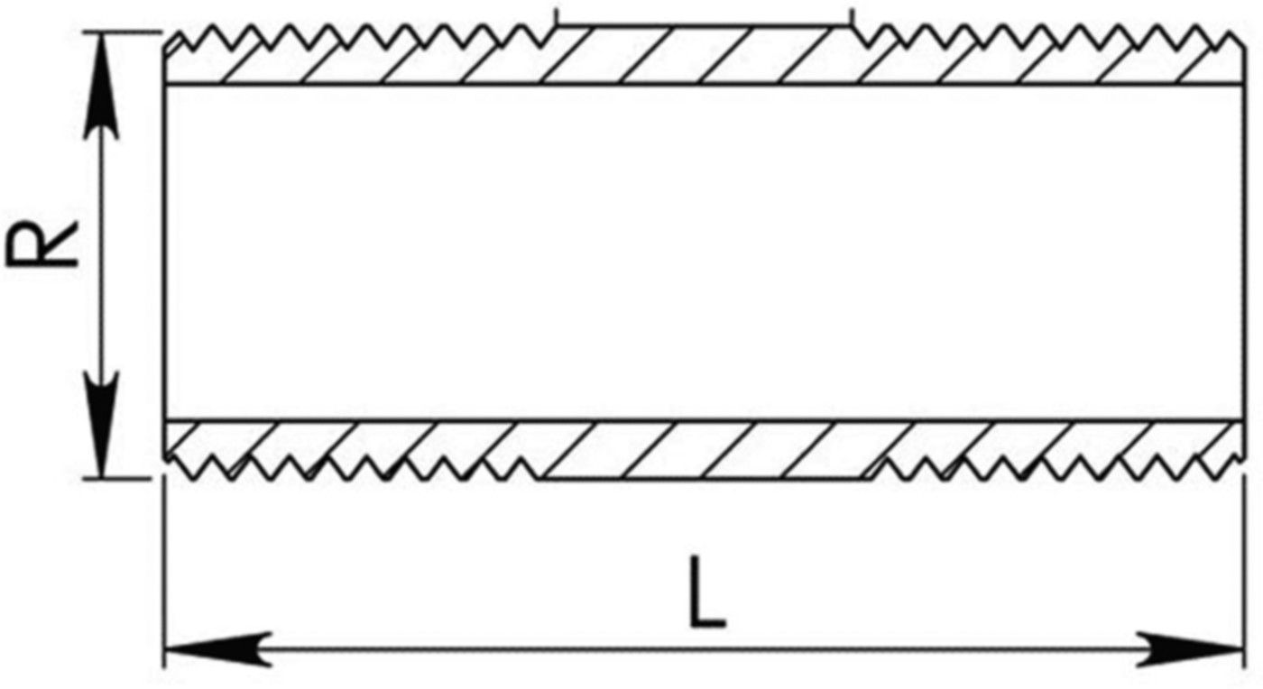 Messing-Rohrnippel 8530 3/8"- 40 mm - Rotguss-Gewindefittings