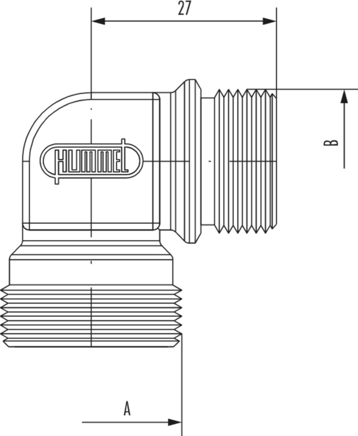Kupplungs-Winkel f/MKV G 3/4"x3/4" 2 253 3490 01 - Hummel Programm