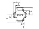 Kreuz red. 180 V 2"- 1" 770 180 221 - GF verz. Tempergussfittings