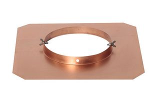 Kupfer Ansatzteil eckig flach 120 mm - Aspira Kaminhüte