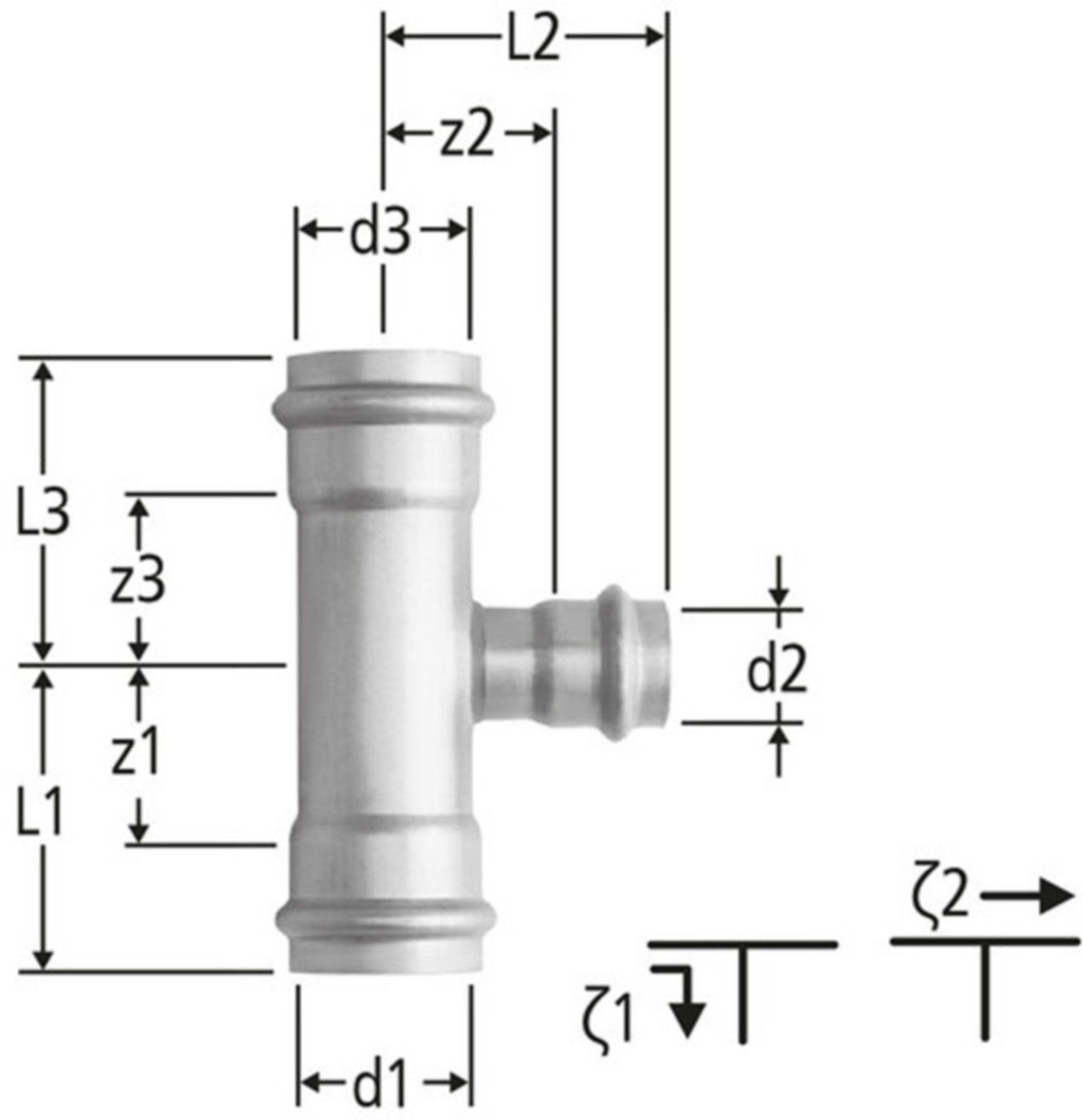 T-Stücke NUSSBAUM Optipress-Aquaplus