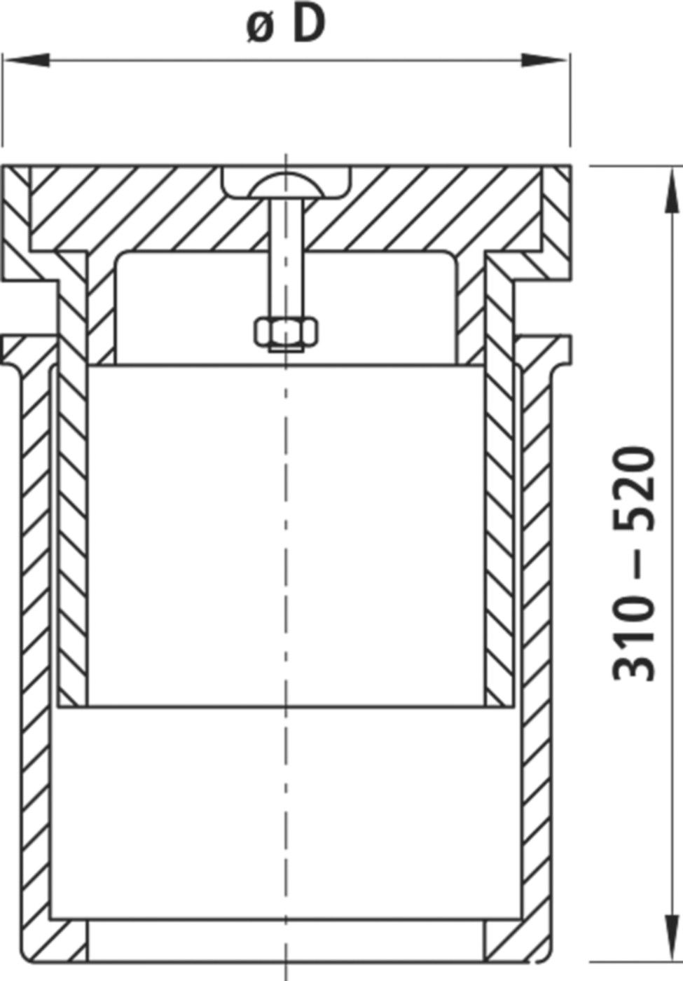 Strassenkappe EASY-LIFT, Wasser 4582 Grösse 1 - Hawle Schieberzubehör