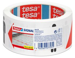 Markierungsband "Abstand halten" rot/weiss, B=50mm, L=50m - Auszeichnen