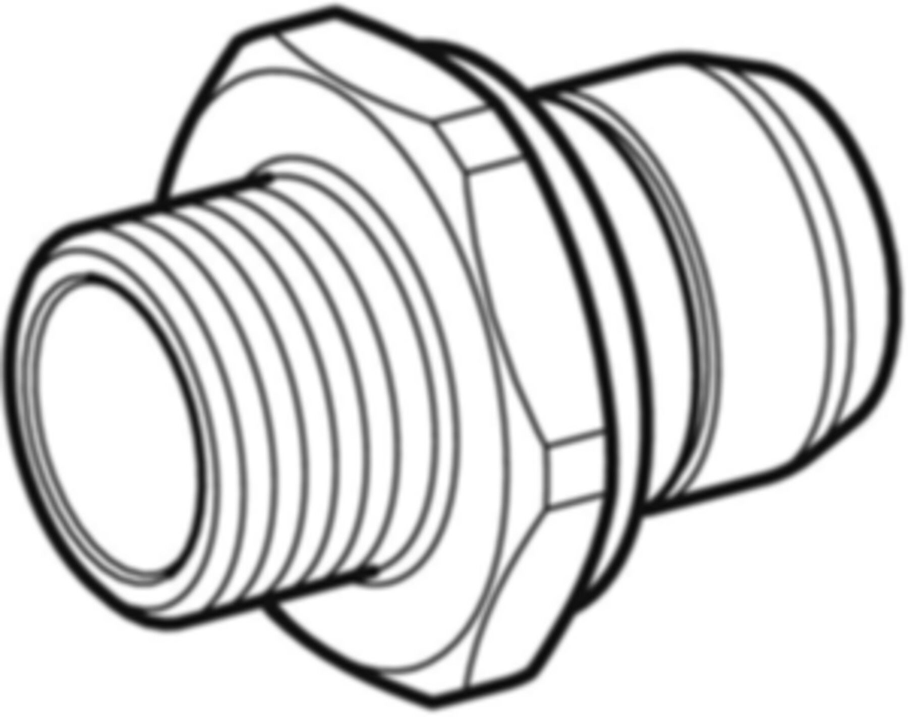 Verteiler-Steckübergang 653.430.00.1 28mm-3/4" mit Aussengewinde - Geberit-Push Fit-Formstücke