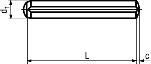 Zylinderkerbstifte KS 3 Stahl BN884 DIN1473 1x4 - Bossard Schrauben