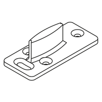 HAWA-PORTA Bodenführung,Porta 45, Kunststoff anthrazit, justierbar - Schiebetür- und Schiebetorbeschläge