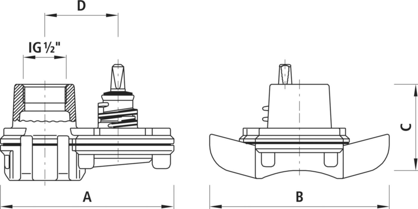 Universal-Sperrschelle für Gas 2405 Hawlinger Typ A, mit Innengewinde 1 1/2" - Hawle Hausanschluss- und Anbohrarmaturen