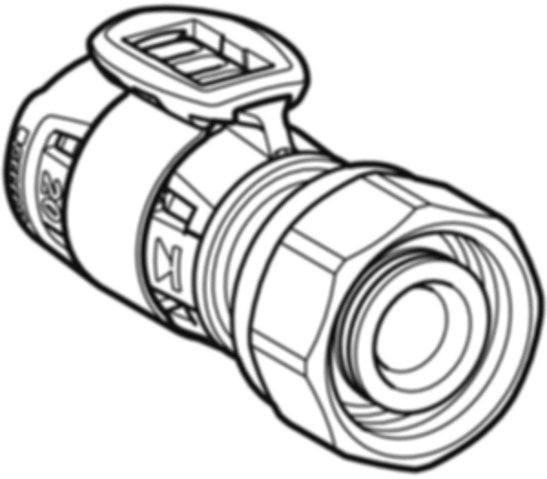 Anschluss für Eurokonus 20mm-3/4" mit Überwurfmutter 619.261.22.1 - Geberit FlowFit-Rohre/Formstücke