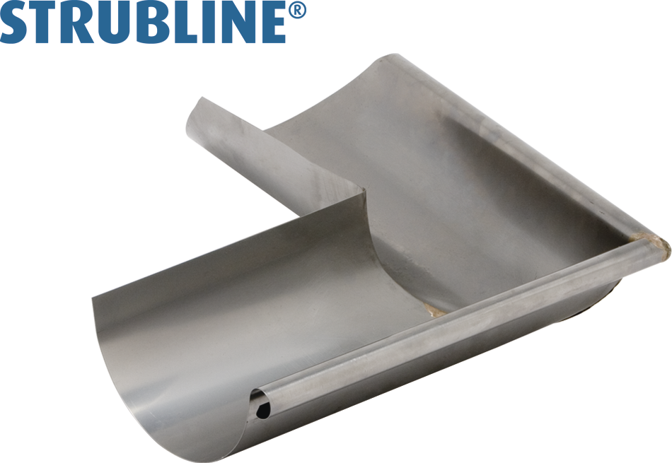 Gehrschildwinkel links 330 mm 145 "Strubline" - Cr-Ni Spenglereihalbfabrikate