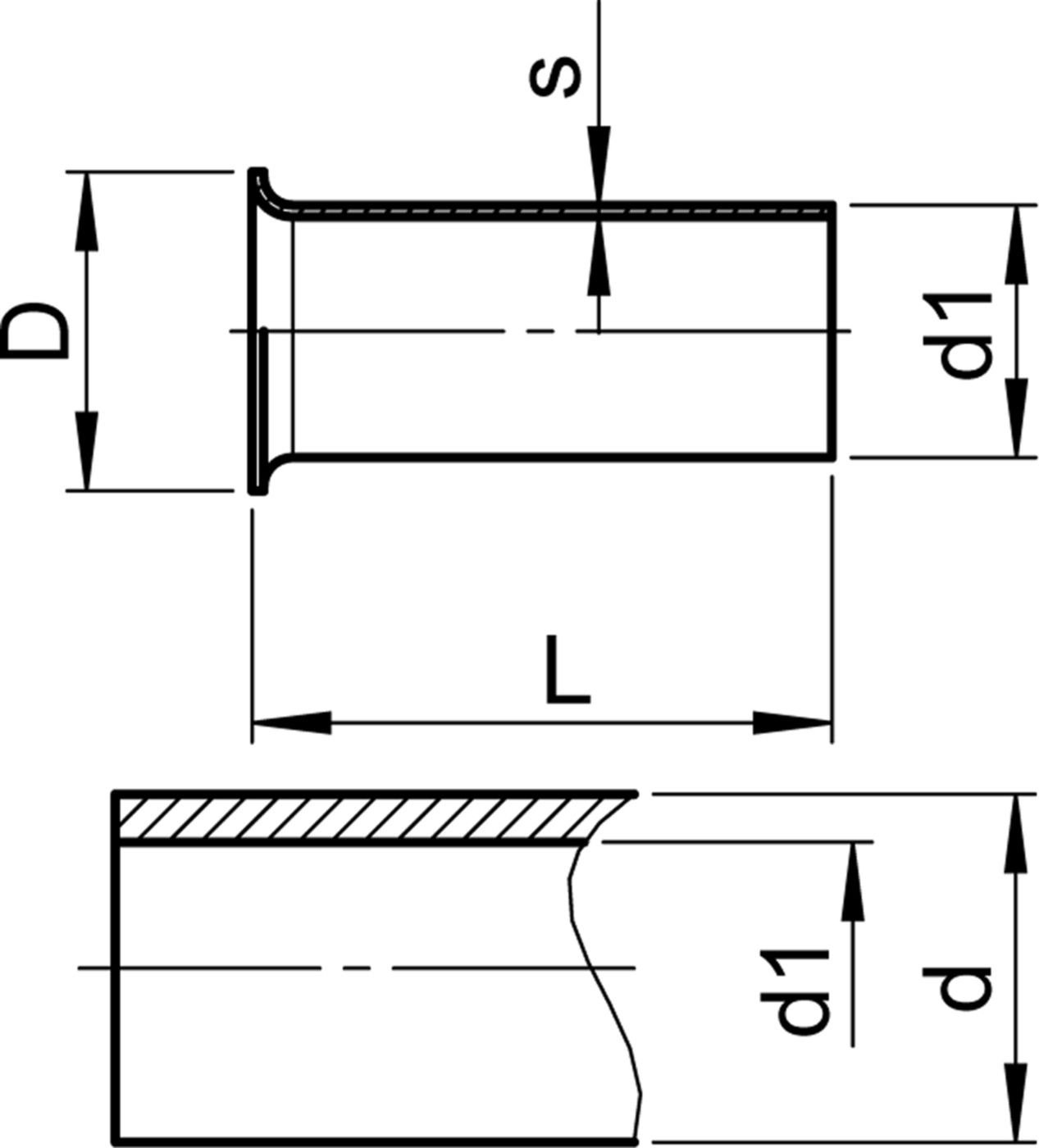 Stützhülsen SO 40003 8- 6 mm - Serto-Programm M/G