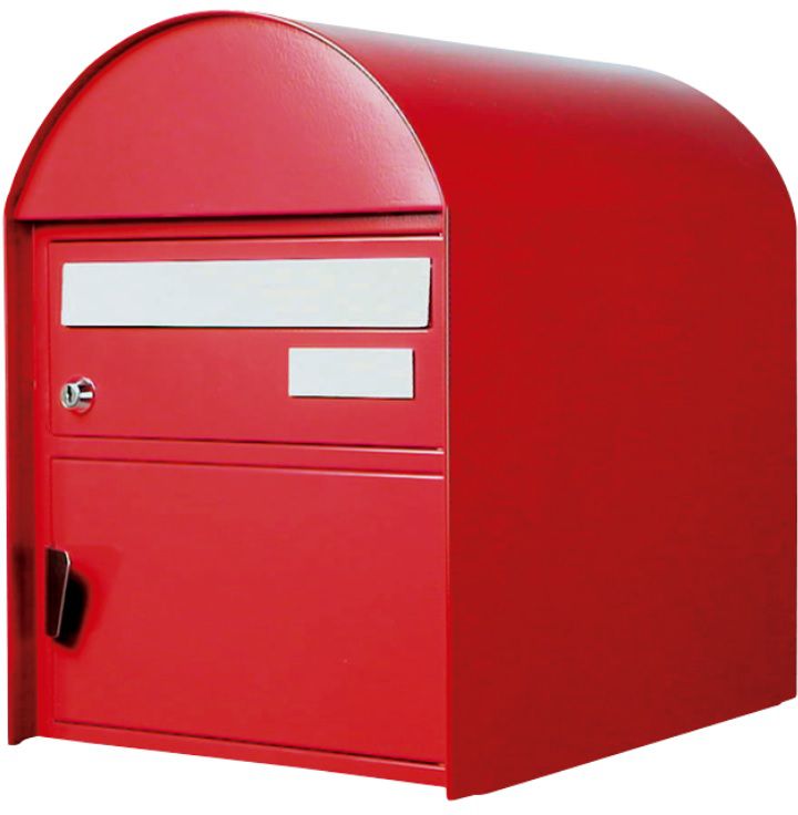 Arosa, BxHxT= 302x412x408mm Stahl pulverbeschichtet, rubinrot - Briefkasten Huber