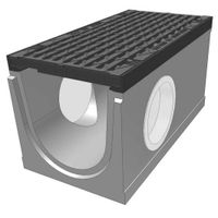 mit Gussrost D400 Element für seitl. Anschluss