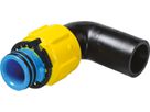 PE-Winkel-Anschweissende 90° GAS 6195 ZAK-Anschluss d 63mm - Hawle Steckfittinge