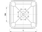 Flansch-Kurz-Kreuzstück PN 10 4170 DN 400 - Hawle Flanschformstücke
