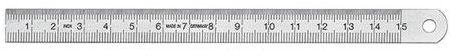 VOGEL Stahlmassstab, INOX blendfrei 150 x 13 x 0.5mm, 1/2mm und 1mm Teilung - Längenmessen