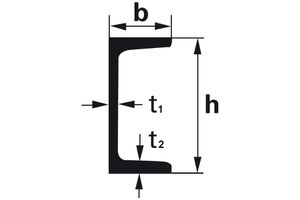 EN 10025 UNP 80 - UNP Formstahlträger S235JR+AR - 1.0038