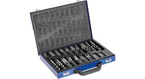 Spiralbohrer-Magazin, HSS geschliffen 170 tlg., 1.0 - 10.0 mm, im Metallkoffer - Bohren
