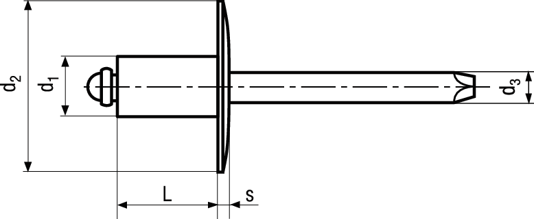 POP® TAPD..BSLF AL / ST VZ TAPD617BSLF14 BN4537 , 4.8x19 / 14 , K.= 11.1-13.5 - Bossard Schrauben