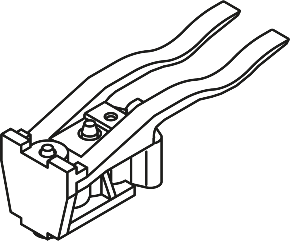 HAWA-PORTA Schienenstopper mit Feder, Porta 60/100 Kunststoff grau, mit einstellbarer Arretierkraft - Schiebetür- und Schiebetorbeschläge