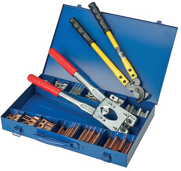 Press-Set =1 Zange+1 Abschneider 6-50mm2 AF 413.055.762 / ZU 3 - AF Blitzschutz-Presszubehör