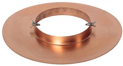 Kupfer Ansatzteil rund flach 150 mm - Aspira Kaminhüte