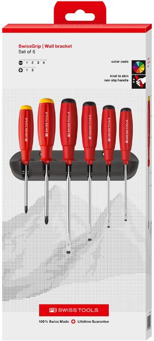 PB Schraubenzieher-Satz, 8244 CBB Set à 6 Stk. Schlitz, SL 1; SL 2; SL 3; SL 4; PH 1; PH 2 - Schraubenzieher