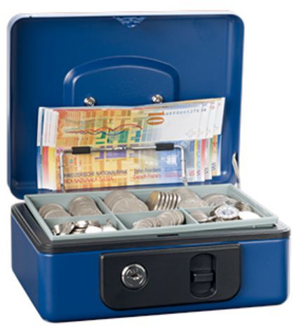 Geldkassette 86x197x154 De Luxe 2 Blau - Schlüsselzubehör