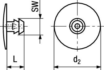 Abdeckkappe flach Toproc® I-6kt. PA BN2039 SW4eichenat(oakn - Bossard Schrauben