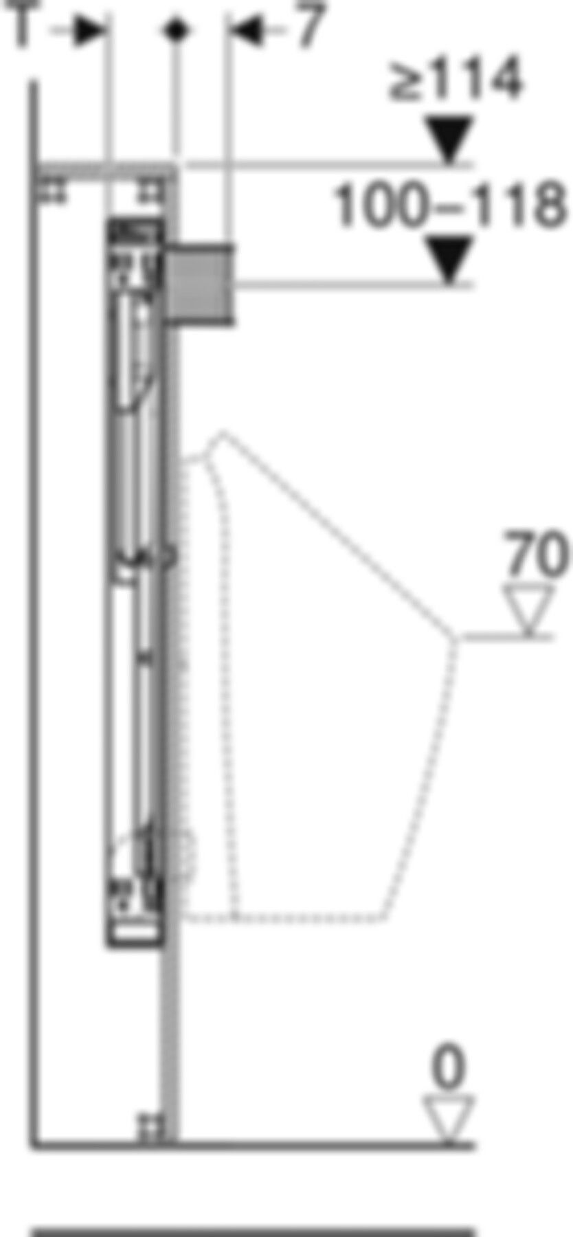 Urinal-Element Universal, Typ 112/130 UP-Urinalsteuerung 461.607.00.1 - Geberit-GIS