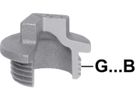 Stopfen 595 V 1" m/Dichtfl. 770 595 206 - GF verz. Tempergussfittings