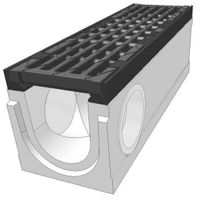 mit Gussrost F900 Element für seitl. Anschluss