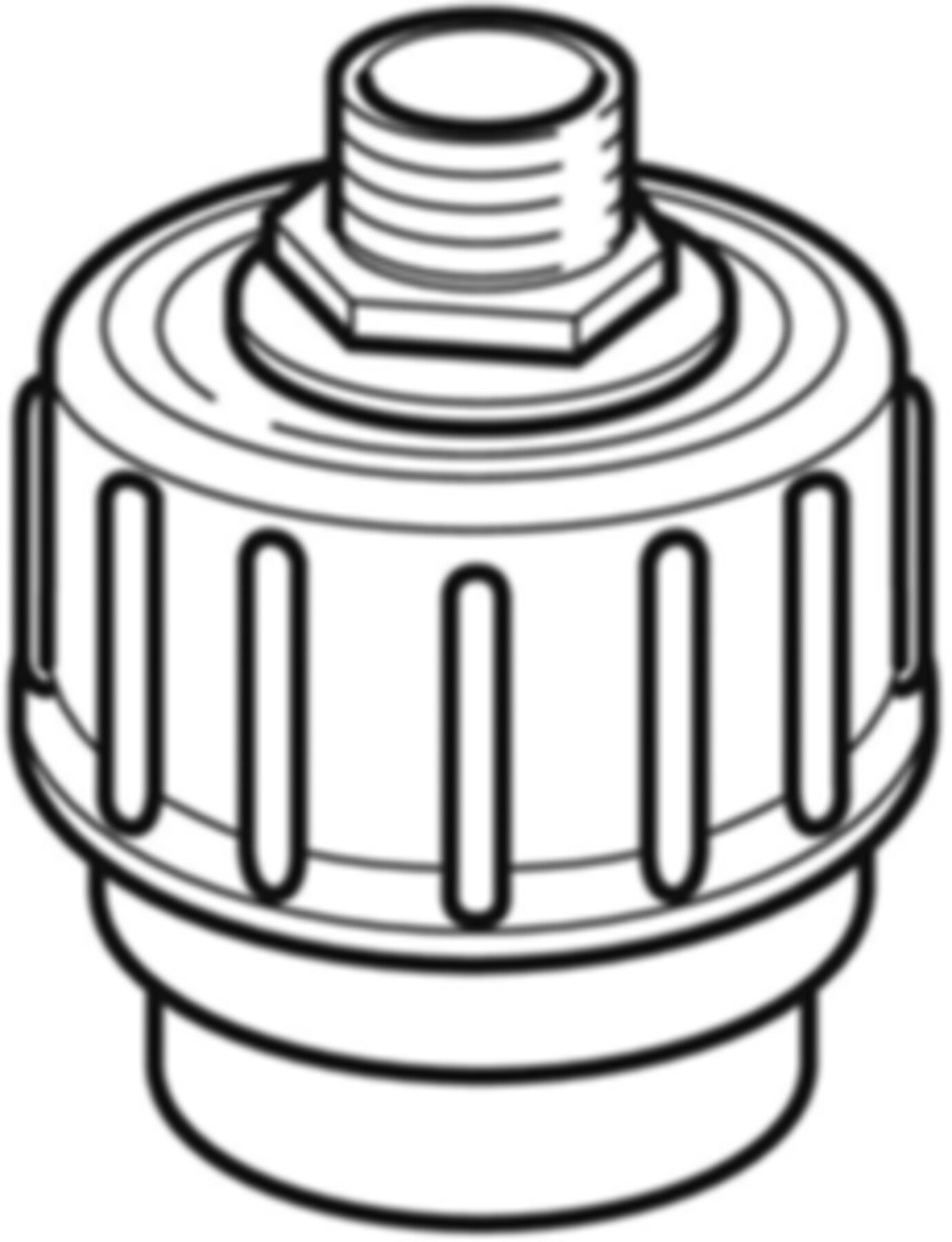 Stutzen mit Verschraubung und MS-Nippel d 50mm - 1" 152.978.00.1 - Geberit-Sifon + Apparateanschlüsse