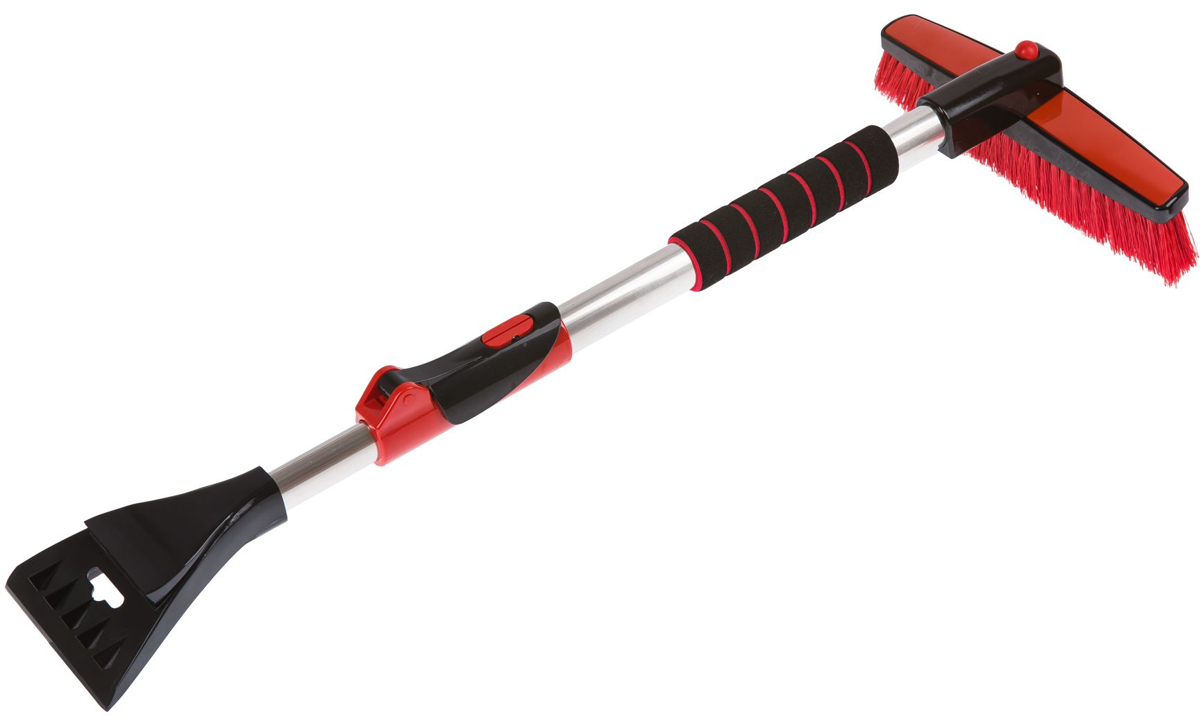 Schneebesen mit Eiskratzer L= 110cm, Alu-Teleskoprohr + Schwenkkopf - Reinigung